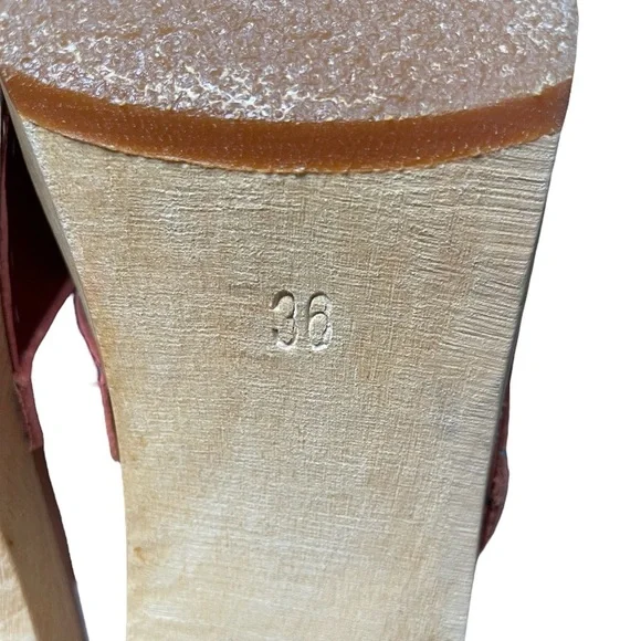 Swedish Hasbeens Grease Sky High Sandal Women's Size 36 / US 6 Red - Picture 3 of 12